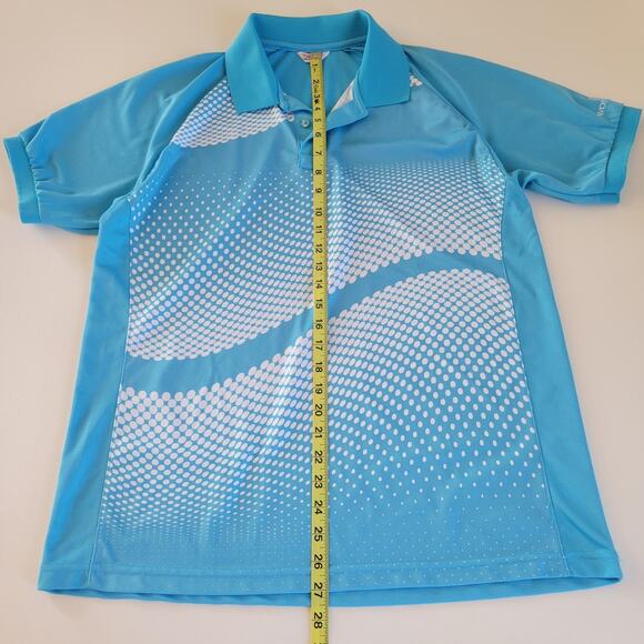 Tworoy Polo Shirt Mens XL Blue Turquoise Short Sleeve Golf - Picture 7 of 8